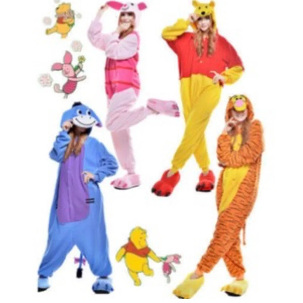 Pink Piglet Onesie Halloween Costume Unisex Men Women XL Winnie the Pooh